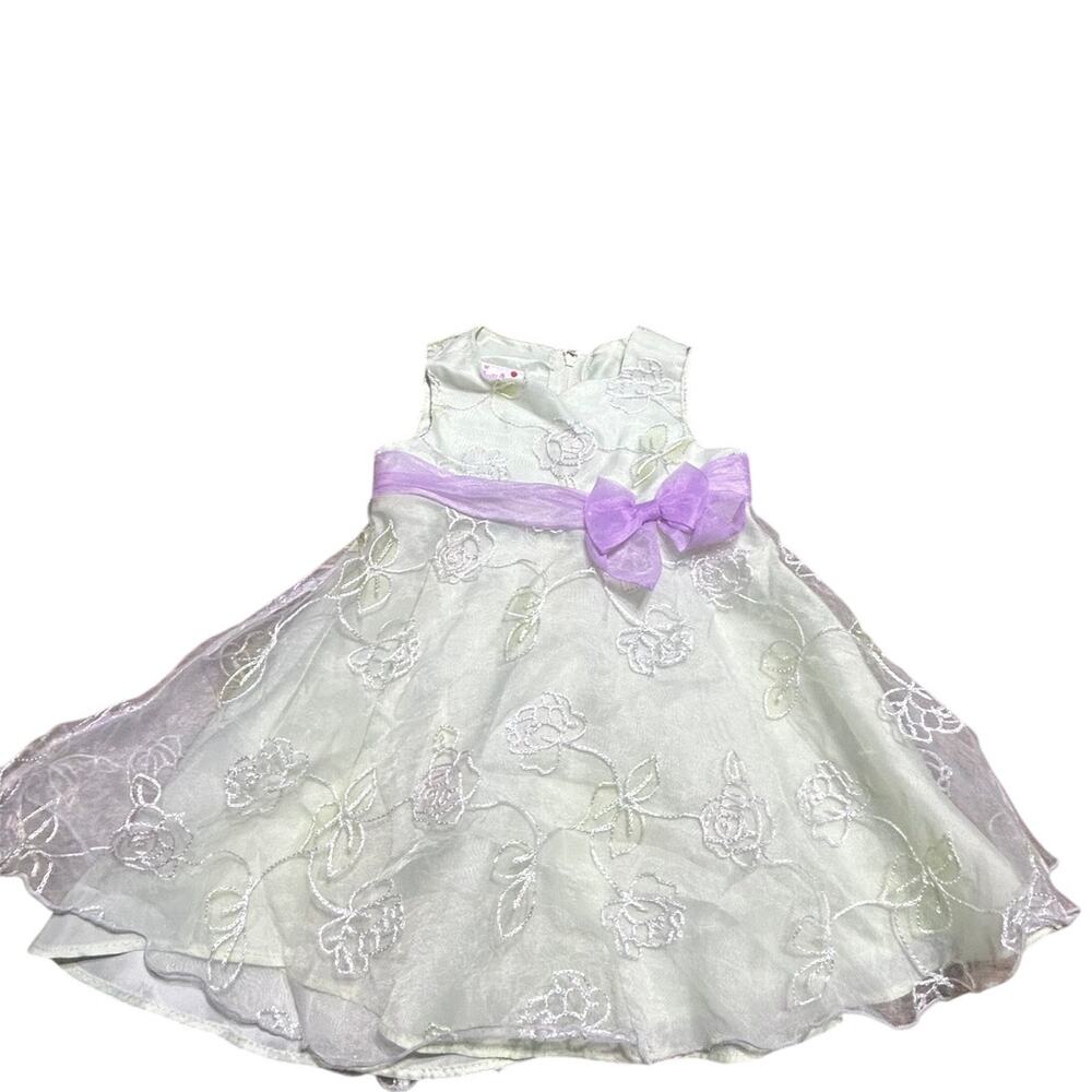 Ashley Ann 12 month Mint green with purple dress